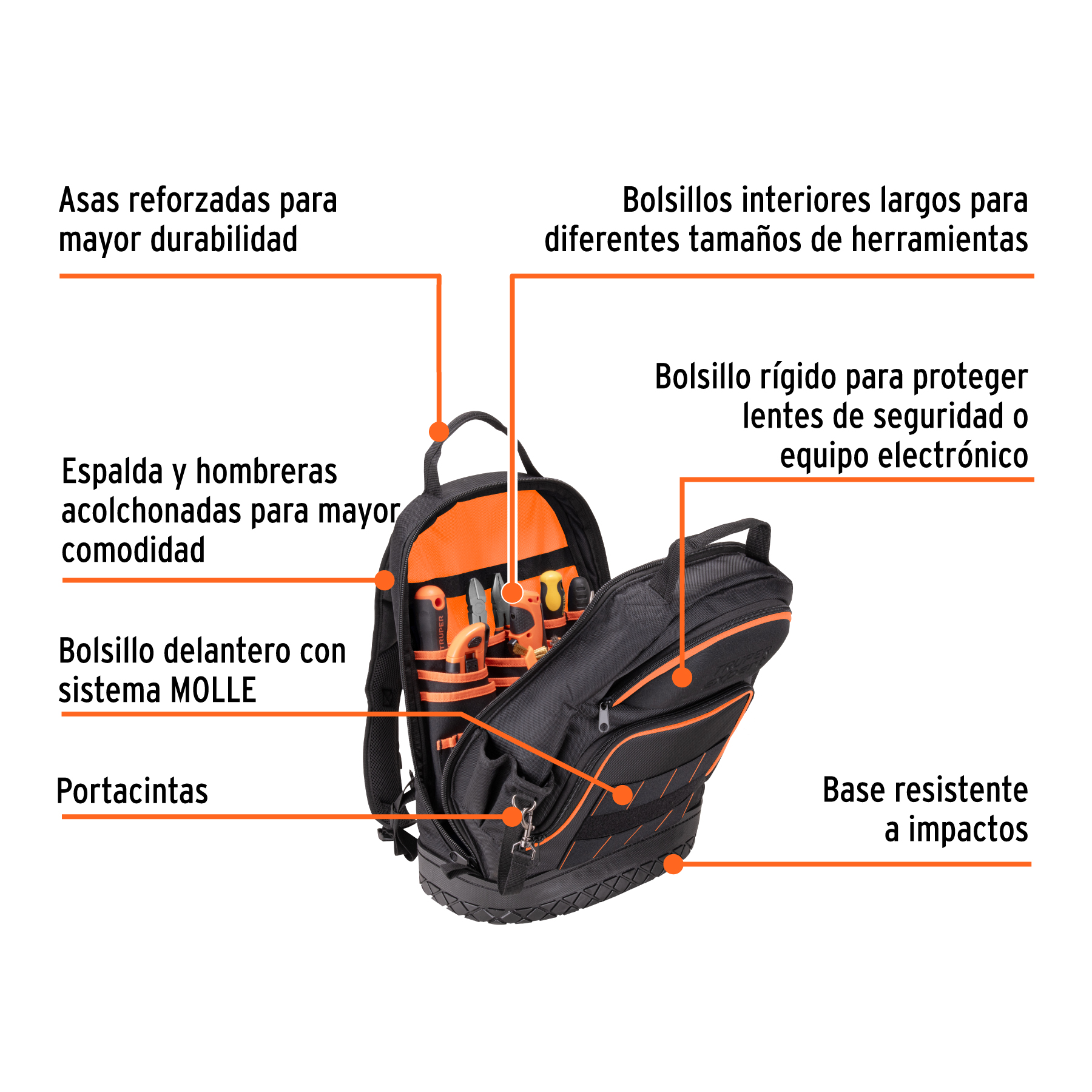 Mochila portaherramientas, 33 compartimientos, TRUPER EXPERT - Image 2