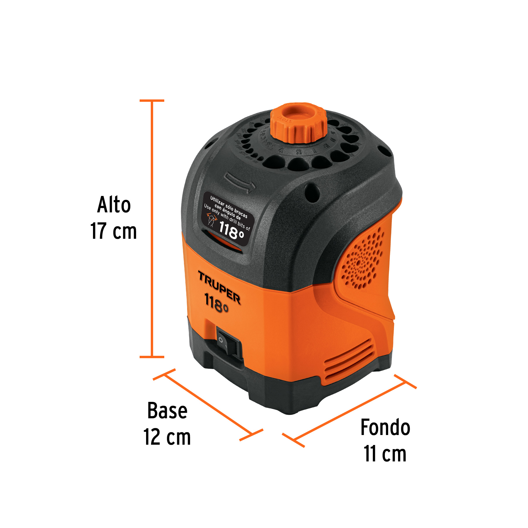 Afilador eléctrico para brocas con punta 118°, TRUPER - Image 3