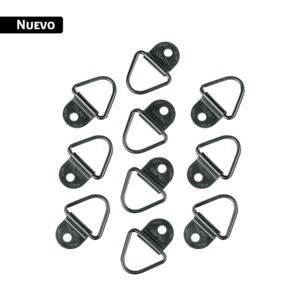 10 anclajes para amarre de carga, anillo en "V" espesor 1/4"