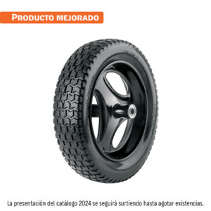 Llanta completa imponchable 16", incluye eje y baleros