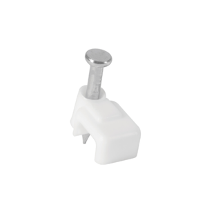 Grapas para cable plano 20pz blancas