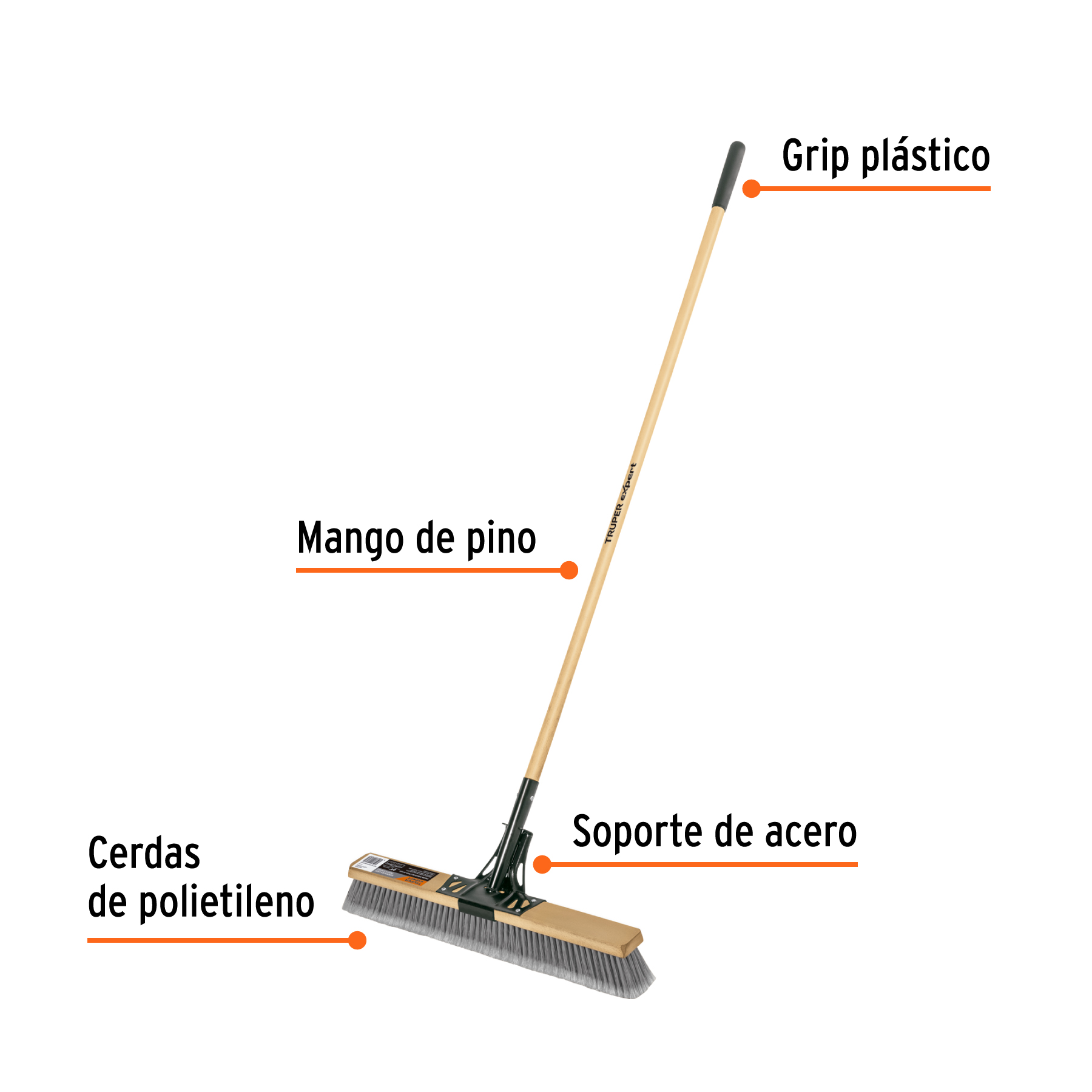 Cepillo industrial, superficies lisas, cerdas PE, EXPERT - Image 2