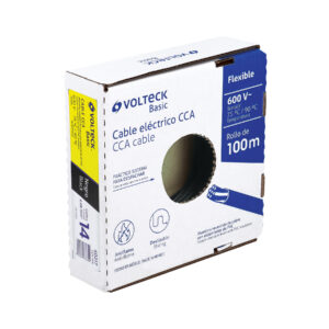 Cable CCA Rollo de 100m Negro