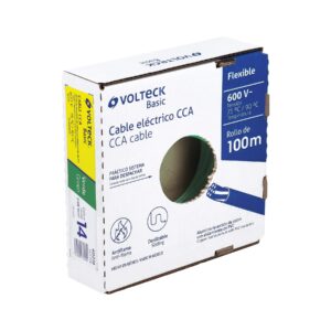 Cable CCA Rollo de 100m Verde