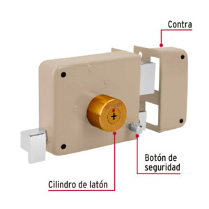 Cerradura sobreponer clásica, tetra, blíster